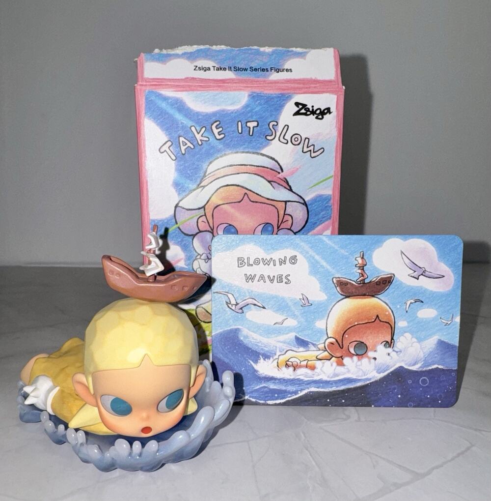 Authentic POP MART Zsiga Take It Slow Confirmed Blind Box Blowing Waves